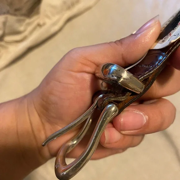 King Ranch Brown Leather Belt with Silver Buckle - Picture 6 of 7